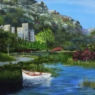 Kylmore Abbey County Galway-Landscape Painting-