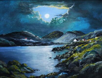 Moonlight Mayo Original Seascape Painting