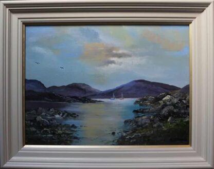 Painting for sale of Sunset in Connemara