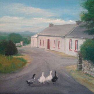 Postman's House, Ballymagaraghy, acrylic on canvas