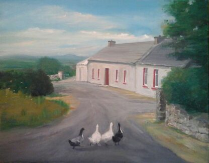 Postman's House, Ballymagaraghy, acrylic on canvas