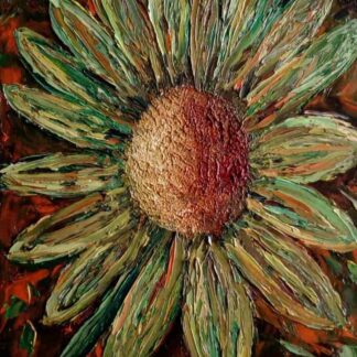 Oil Painting of a Sunflower