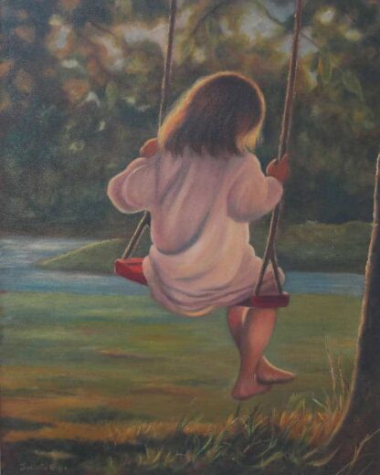 Girl On A Swing- Figurative Original Painting