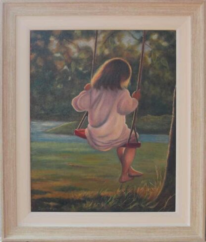 Girl On A Swing- Figurative Original Painting