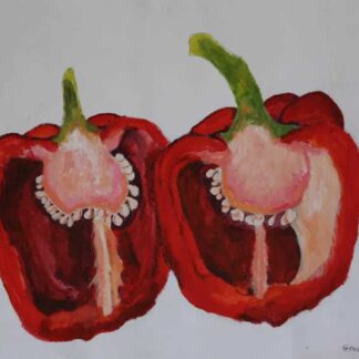 Inside Pepper- Acrylic Still life Painting