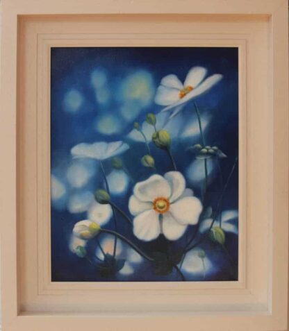 Japanese Anemones Floral Oil painting for sale