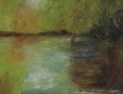 Lakeside -Abstract Landscape Painting