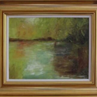 Lakeside -Abstract Landscape Painting