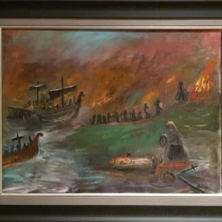 Painting of Vikings Landing for Battle on the Boyne (series of 3)