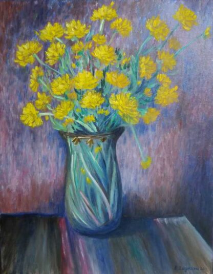 Dandelions in a vase