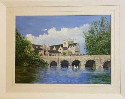 Landscape painting of Holy Cross Abbey in County Tipperary