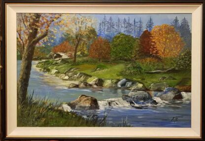 Landscape painting of the river Boyne at Slane