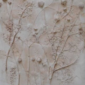 Plaster number 2 Still life floral art moulded with plaster of paris