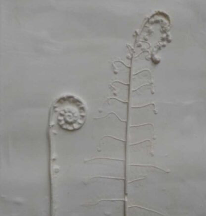 Plaster Number 3 Still life floral art moulded with plaster of paris