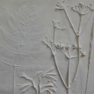 Plaster Number 4 Still life floral art moulded with plaster of paris