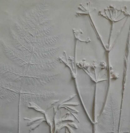 Plaster Number 4 Still life floral art moulded with plaster of paris