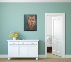 Fox animal painting for sale by Irish artist Dorothy Moorhead