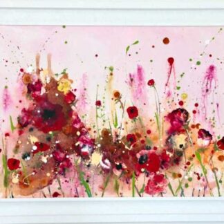 Summer Heat This is a large original painting in this summer’s collection of flower paintings by artist Rine Philbin