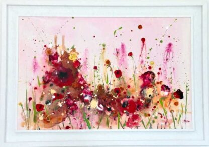 Summer Heat This is a large original painting in this summer’s collection of flower paintings by artist Rine Philbin