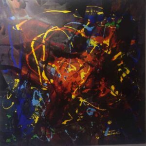 The Sun the Moon and the Stars Contemporary Abstract painting by artist Kevin Sharkey