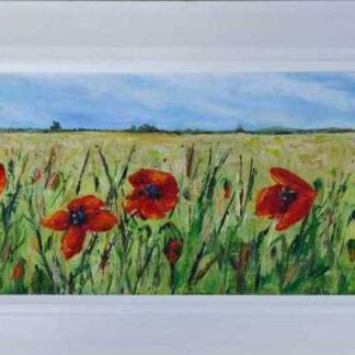 Dancing Poppies Floral Art Painting by Irish artist Noella Manley