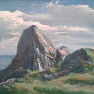 Shore Peaks Seascape Painting by Brian Scampton