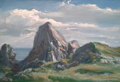 Shore Peaks Seascape Painting by Brian Scampton