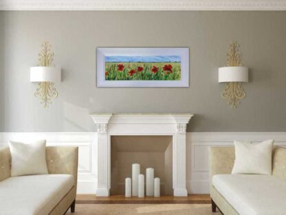 Dancing Poppies Floral Art Painting by Irish artist Noella Manley