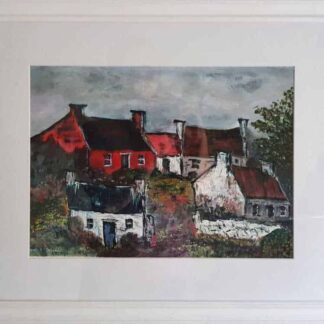 Moy Cottages Painting of traditional Irish cottages by artist Joan O'Connell