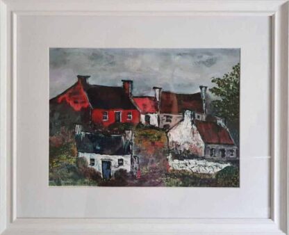 Moy Cottages Painting of traditional Irish cottages by artist Joan O'Connell