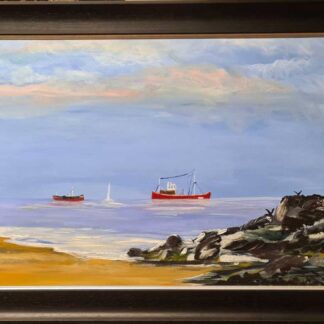 Clogherhead County Louth Seascape Painting by Irish artist Kathleen Sheils