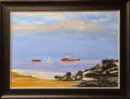 Clogherhead County Louth Seascape Painting by Irish artist Kathleen Sheils