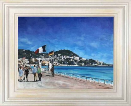 Promenade des Anglais, Nice, Cote d’Azur’ Painting of Promenade in Nice , France by artist Ben Linehan