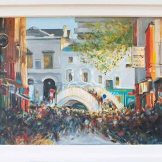 painting of The Ha’penny Bridge in Autumn Light