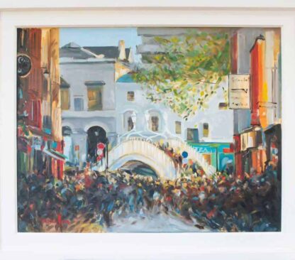 painting of The Ha’penny Bridge in Autumn Light