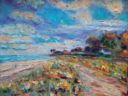 painting of Burrow beach