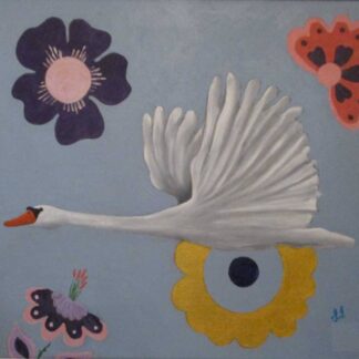 painting of a swan