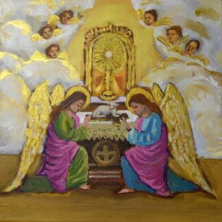 Vintage Holy Adoration by the Angels