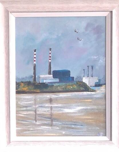 painting of Pigeon House from Ringsend