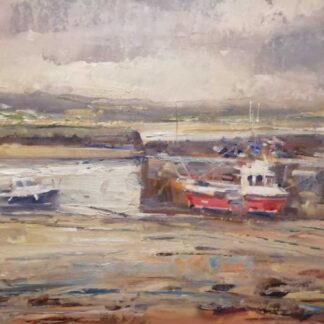 Rush Harbour Painting for sale by Irish artist Norman Teeling