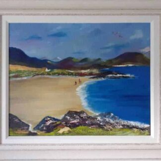 Silver Strand Louisburg Co. Mayo seascape landscape painting, Irish art by Irish artist, online gallery