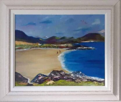 Silver Strand Louisburg Co. Mayo seascape landscape painting, Irish art by Irish artist, online gallery