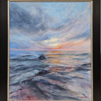 Dublin Bay Seascape- original oil painting. Irish art painted by Irish artist. Painting with fine colours and soft tones.