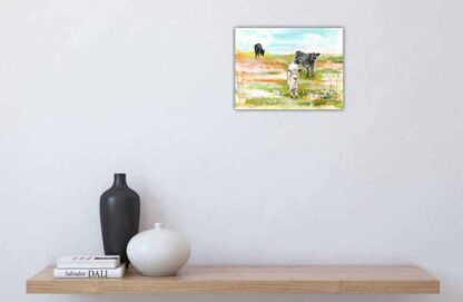 Nursery original art, painting of cows, painting of calves, gift ideas, gifts for farmers, gifts for animal lovers