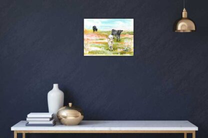 Nursery original art, painting of cows, painting of calves, gift ideas, gifts for farmers, gifts for animal lovers