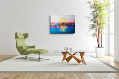 Hope on the horizon abstract sunset painting, online gallery