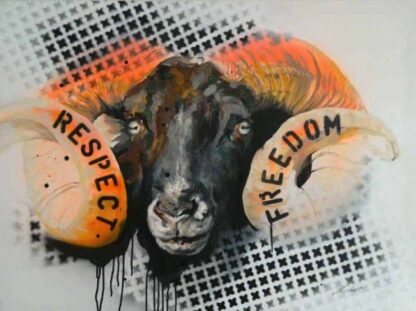 Respect FreedomOriginal painting of an Irish Ram by Marcin Paprota. Browse a variety of art for sale here- Irish art Irish artists.