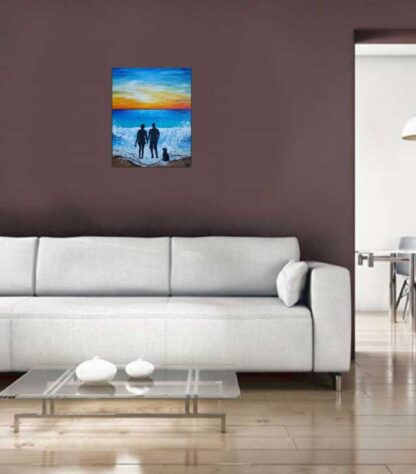 Evening Walk Original painting on canvas by Artist Justyna Szerszen