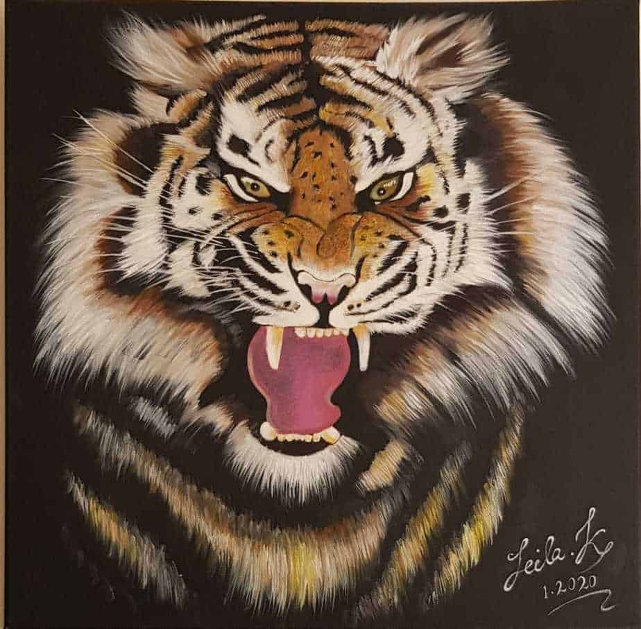 Tiger painting By Leila Keshavarz - Art 4 You Online Gallery