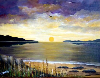 Rossbeigh Beach Kerry Original seascape painting of Rossbeigh beach by Irish artist Kathleen Garrett. Browse a large selection of Irish art here today